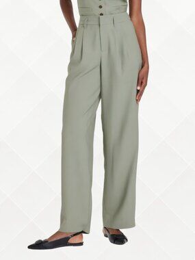 A New Day Pleated Trousers • Size 8 • NWT • Olive • High Rise • WPT-100095